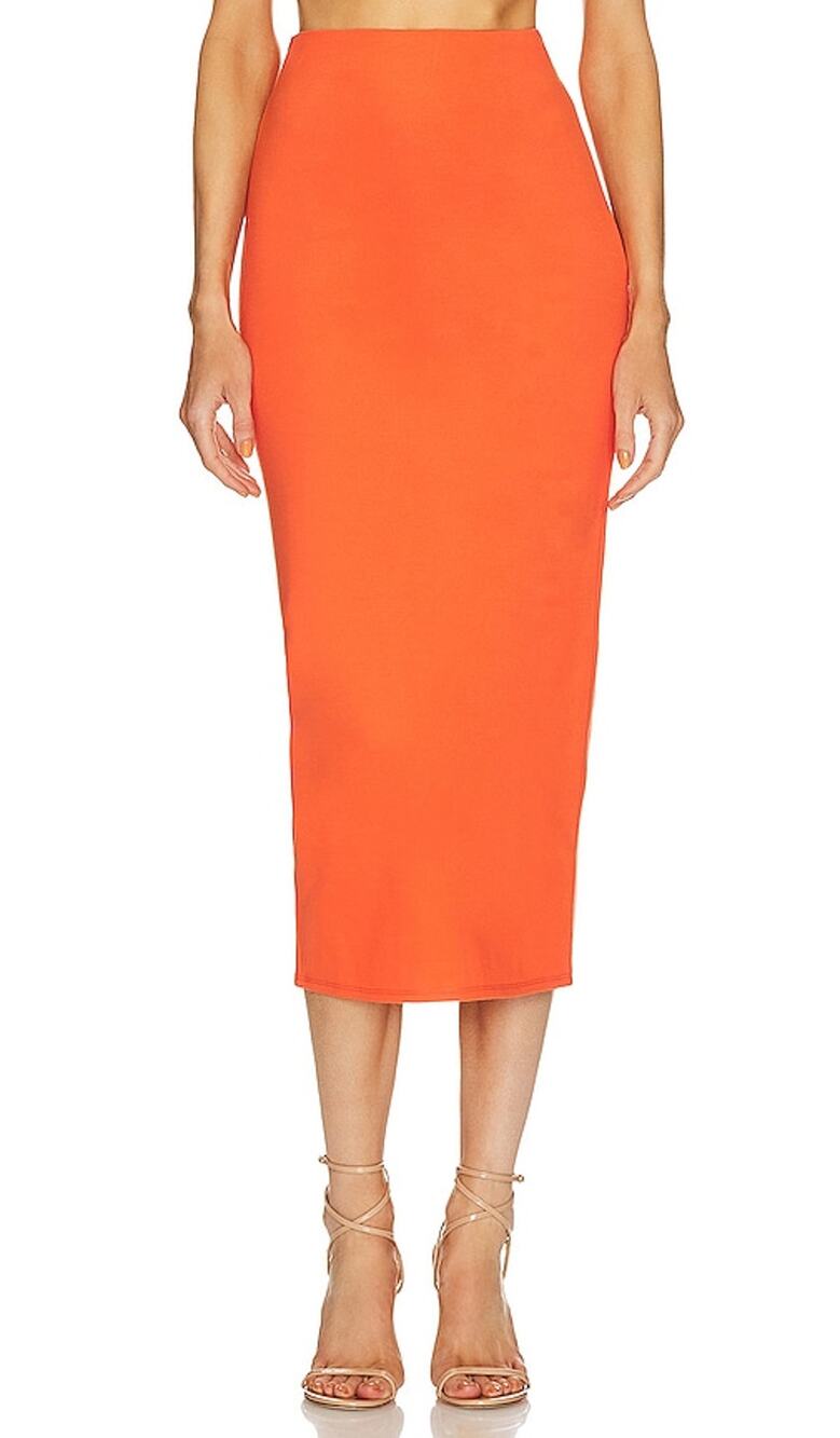 Michael Costello Sleek Orange Amira Size S Skirt